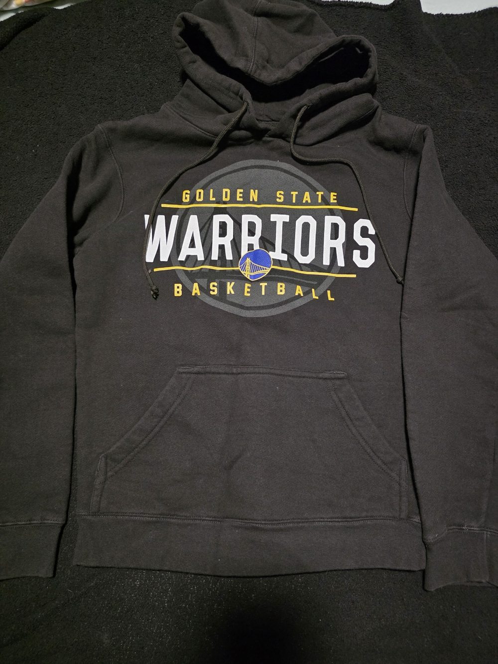 Black Golden State Warriors Pullover Hoodie - Men's